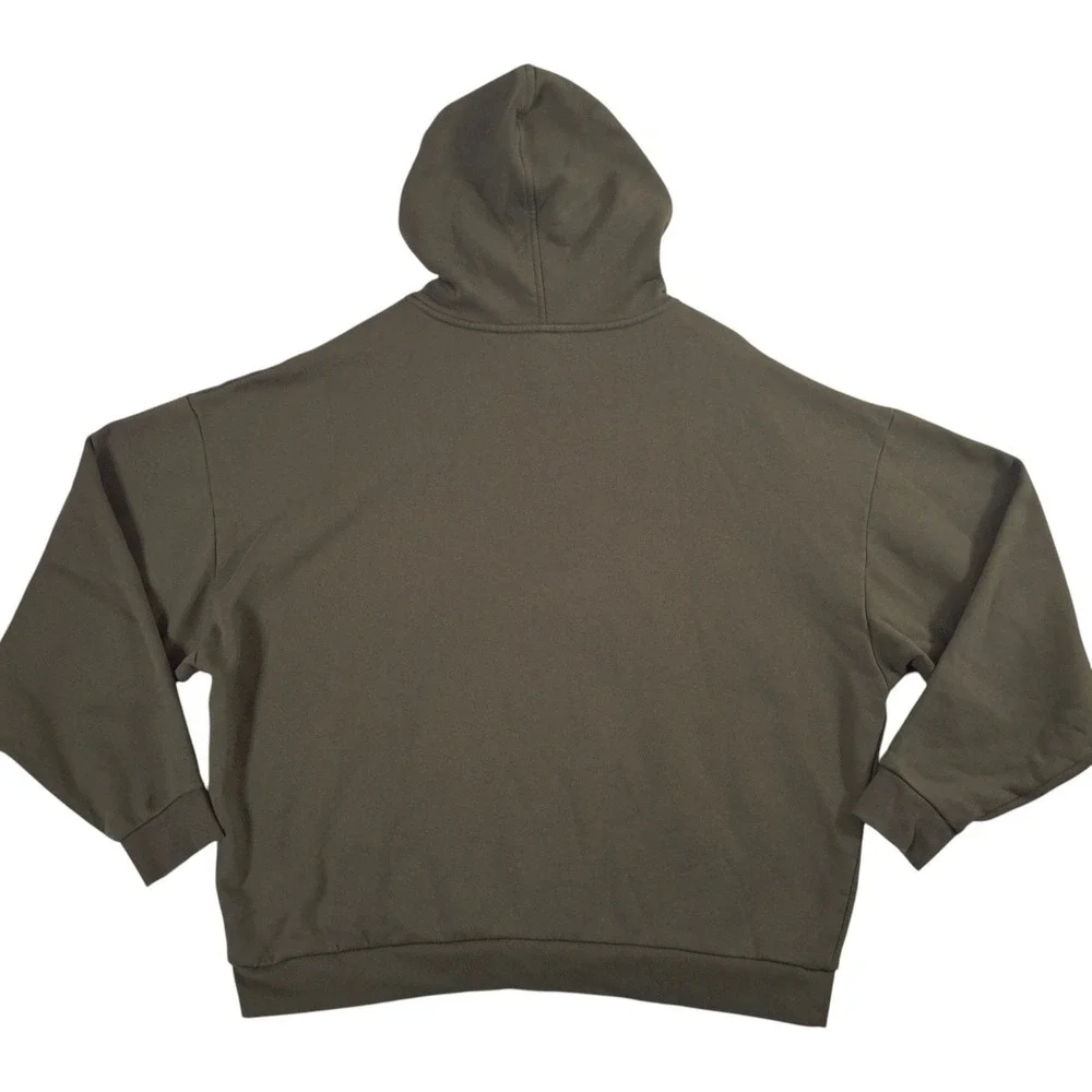 Alo Yoga Accolade Hoodie Adult XL Olive Green Oversized Fleece Sweatshirt
